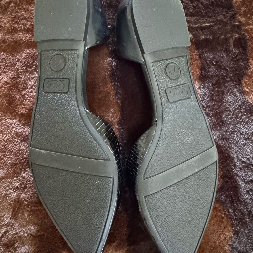 Circus by Sam Edelman Black Snakeskin Flats - Picture 3 of 3